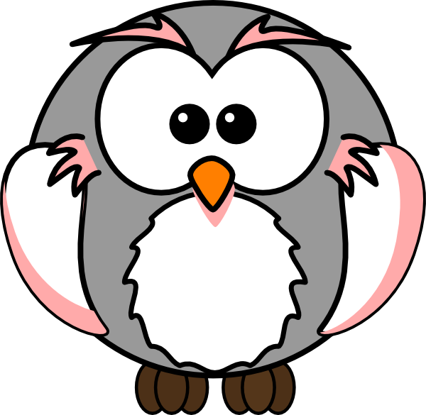 Download This Image As: - Pink And Gray Owl, Transparent background PNG HD thumbnail