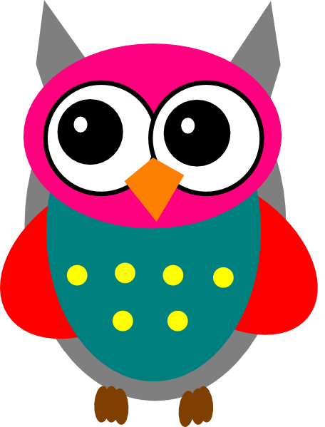 Pink And Grey Owl Clip Art - Pink And Gray Owl, Transparent background PNG HD thumbnail