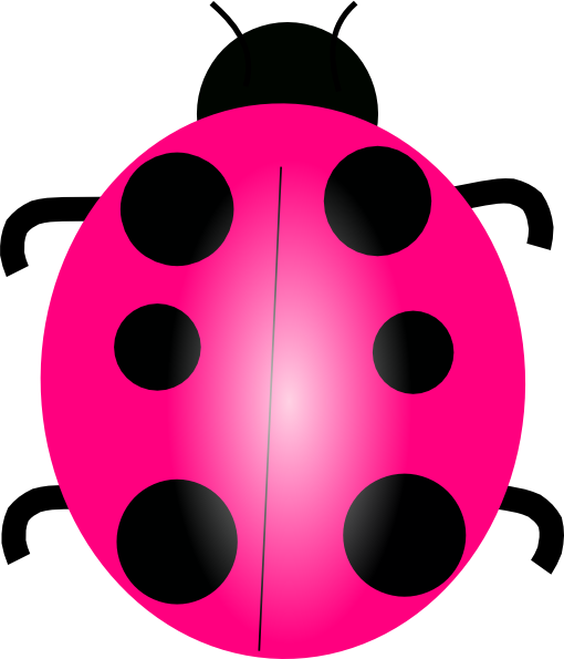 Pink Ladybugs Clip Art / Digi