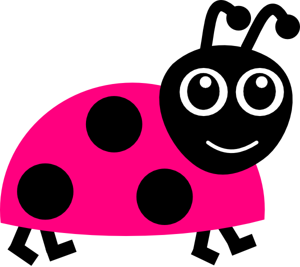 Ladybird Clip art - Pink Bug 