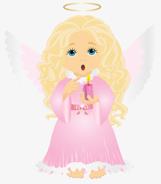 Cute Pink Angel Wings With Ha