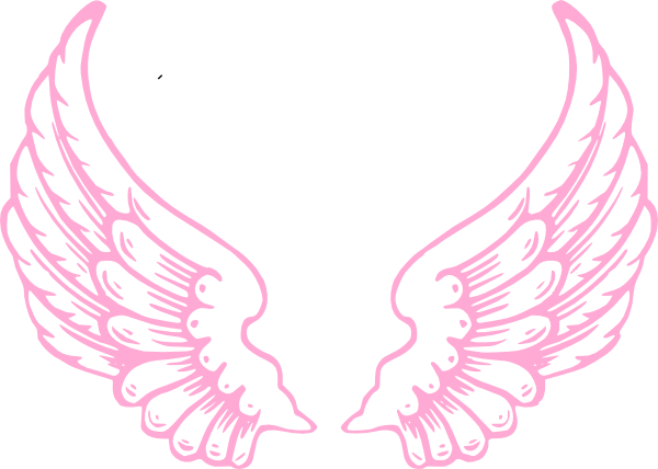 Pink Angel Wings Clip Art At Clker Pluspng.com   Vector Clip Art Online, Royalty Free U0026 Public Domain - Pink Angel, Transparent background PNG HD thumbnail