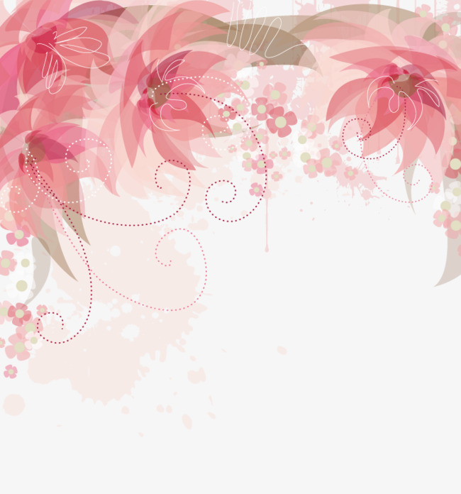 Pink Flowers Border, Flowers, Flowers Free Png And Vector - Pink Flower, Transparent background PNG HD thumbnail