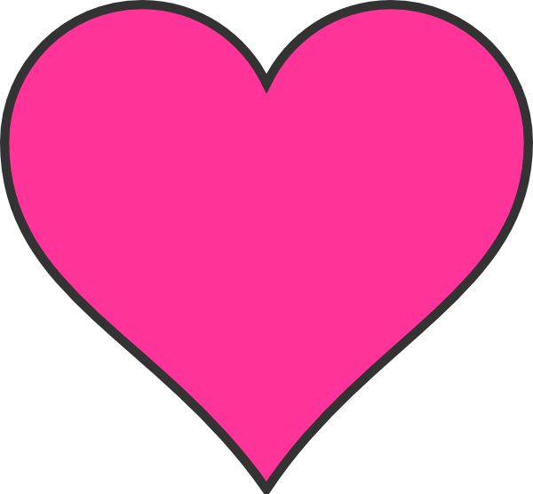 Heart Shaped Clipart Pink #2 - Pink Love Heart, Transparent background PNG HD thumbnail