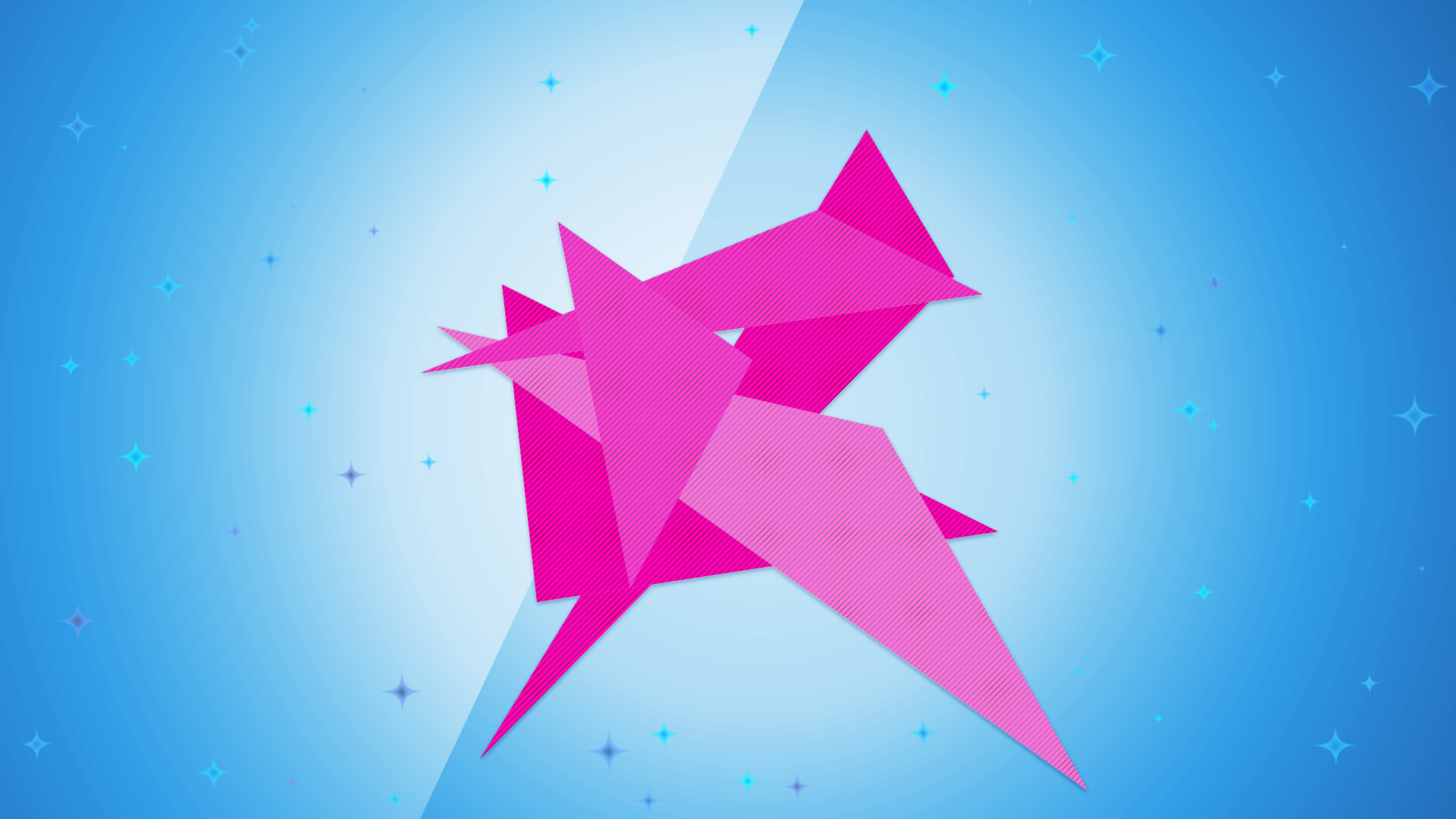 Abstract   Artistic Funny Light Pink Geometry Stars Shapes Origami Wallpaper - Pink Star, Transparent background PNG HD thumbnail