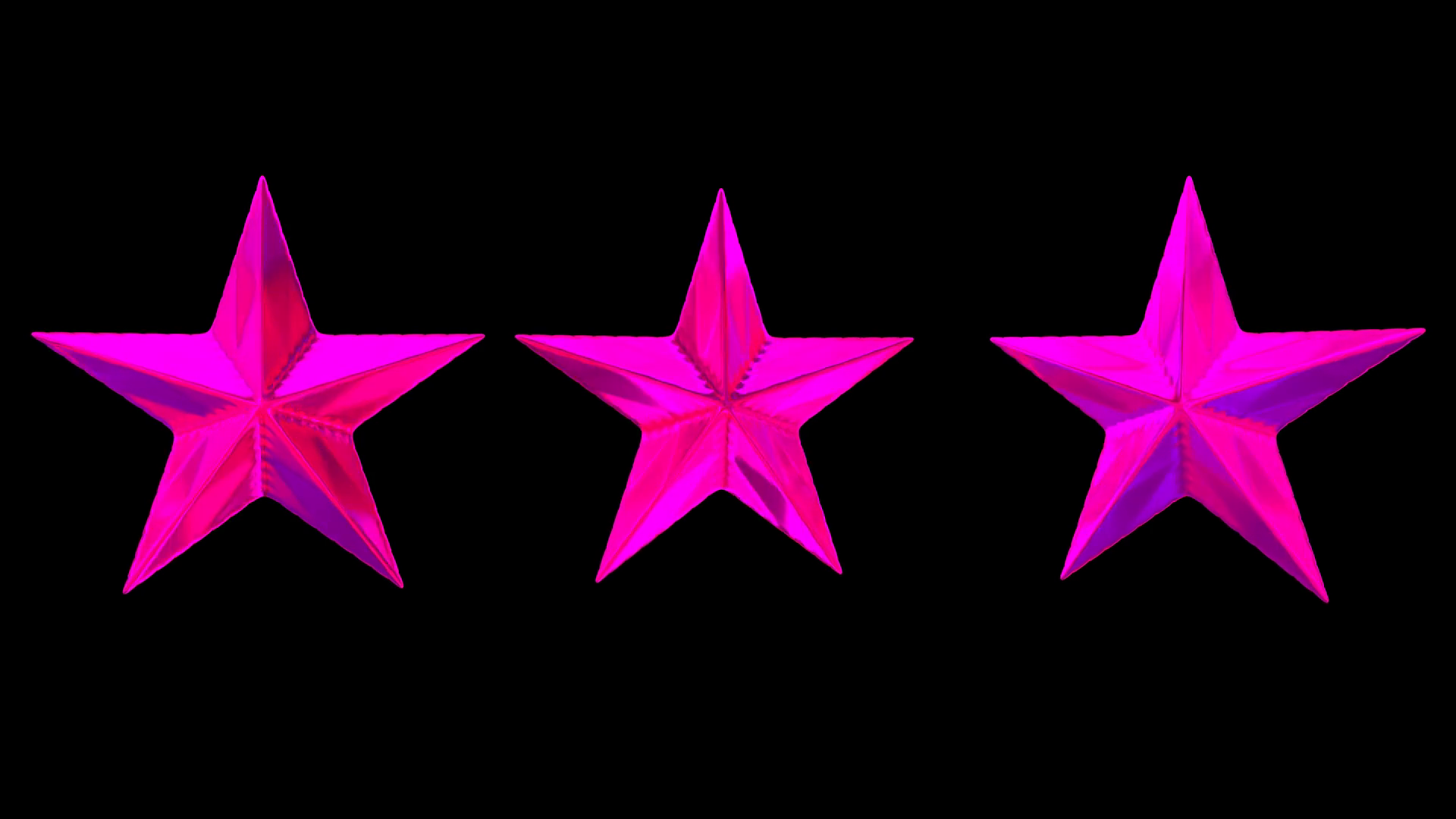 Animated Spinning Three Shinning Pink Or Magenta Stars Against Transparent Background. Alpha Channel Embedded With Png File. Loop Able And Isolated. - Pink Star, Transparent background PNG HD thumbnail