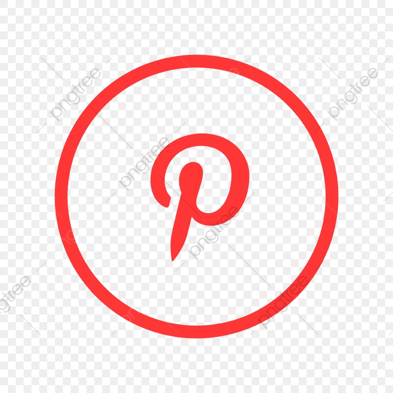 White Pinterest Logo - Icon P