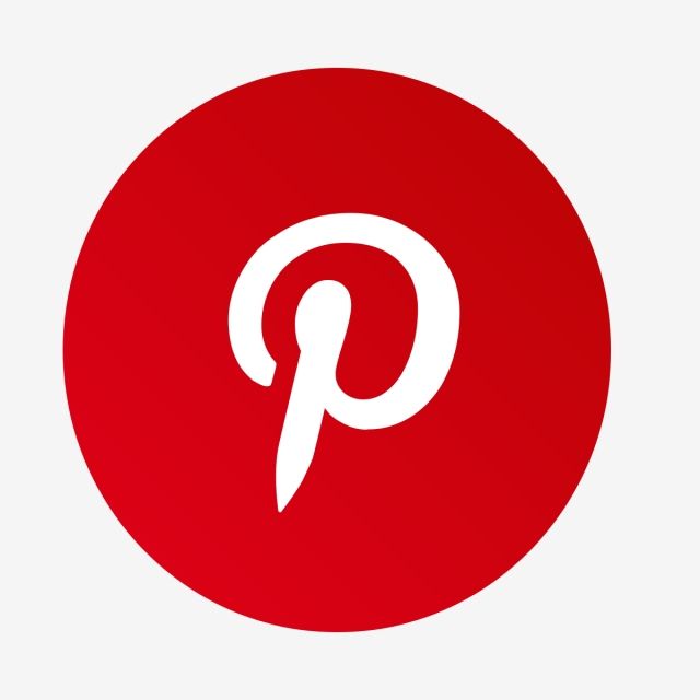 White Pinterest Logo - Icon P