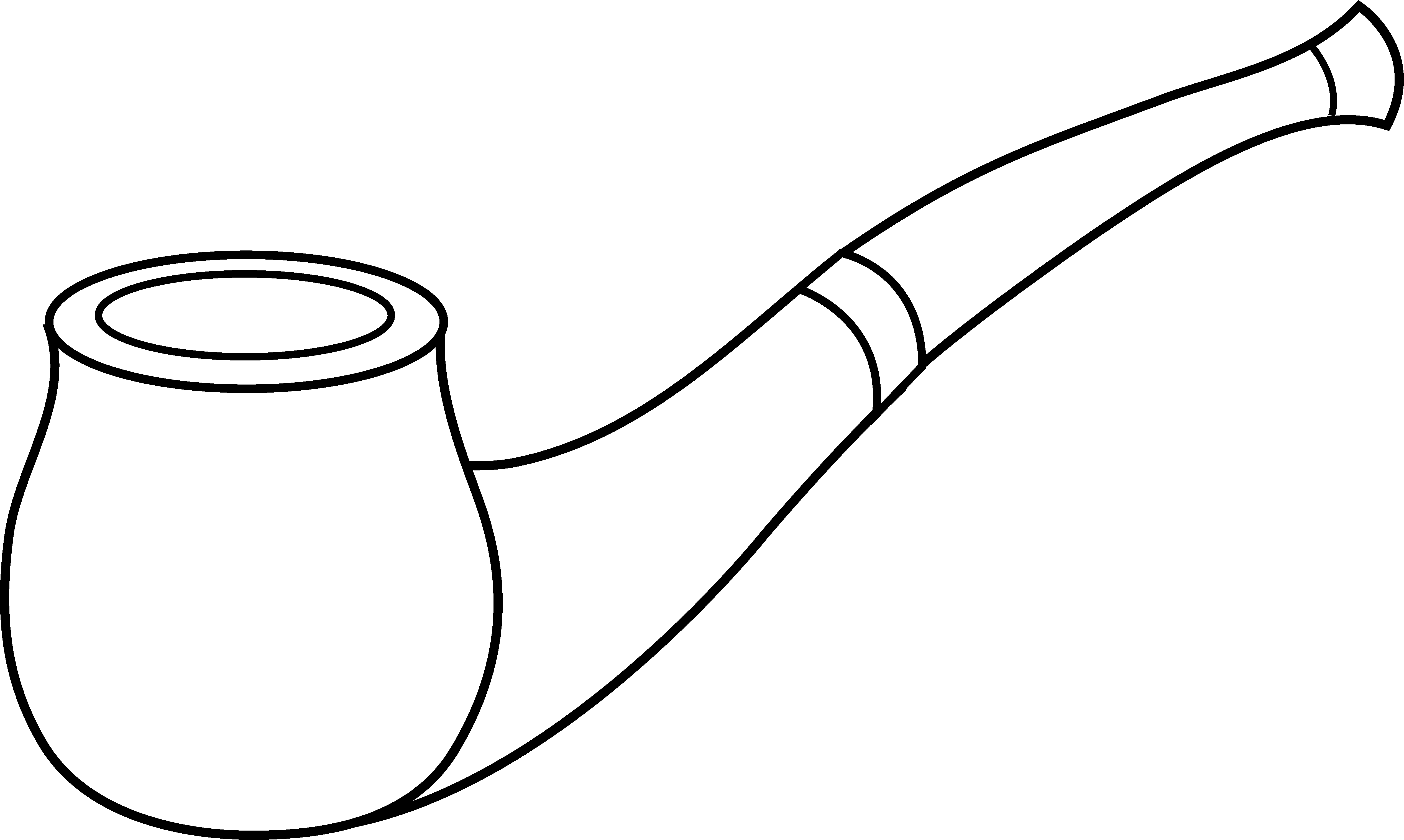 Pin Tobacco Clipart Smoking Pipe #2   Black Tobacco Pipe Png - Pipe Black And White, Transparent background PNG HD thumbnail