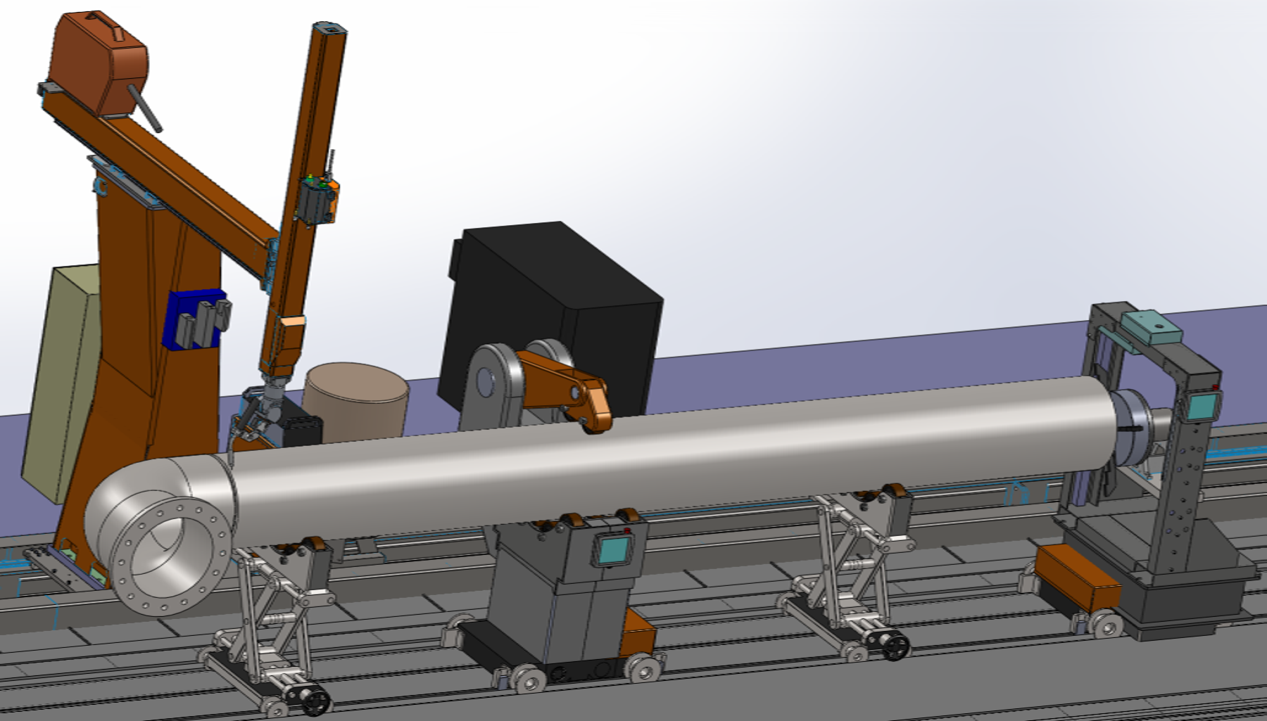 Robotic line for pipe welding