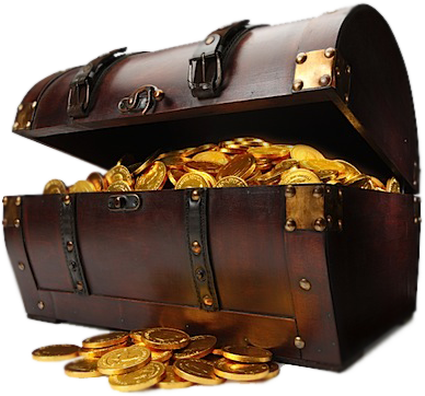 Share This Image - Pirate Treasure Chest, Transparent background PNG HD thumbnail