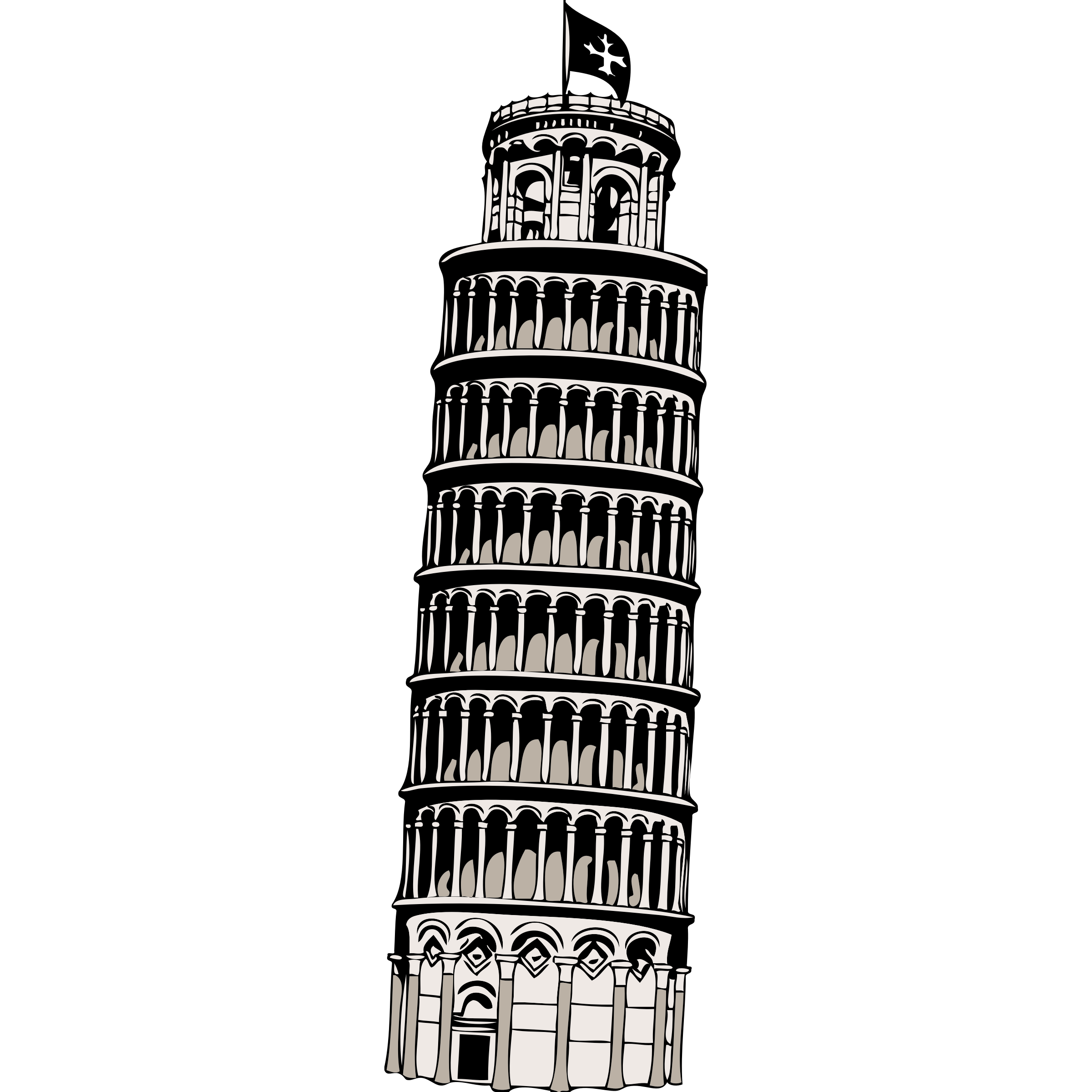 Free Clipart : Leaning Tower Of Pisa - Pisa Tower, Transparent background PNG HD thumbnail