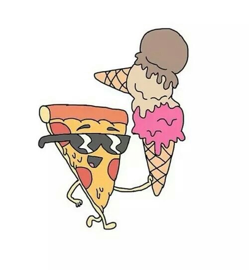 Overlay, Pizza, And Ice Cream Image - Pizza And Ice Cream, Transparent background PNG HD thumbnail