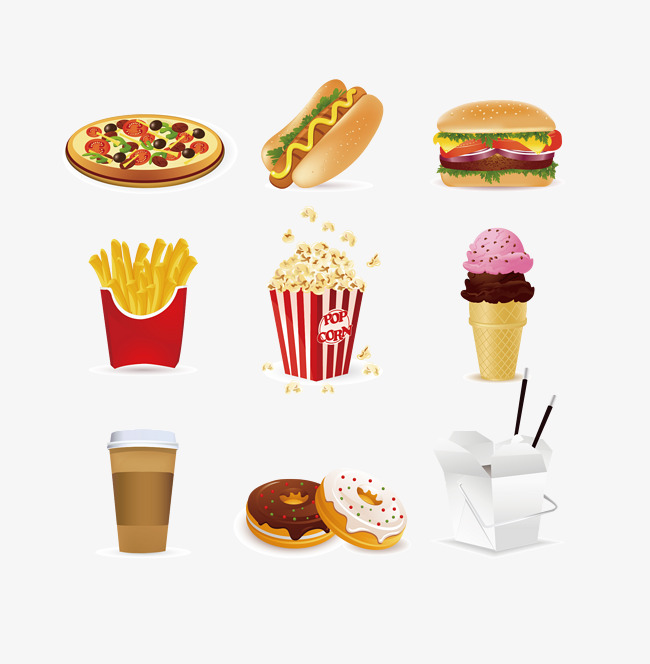 Pizza, French Fries, Ice Cream Png And Vector - Pizza And Ice Cream, Transparent background PNG HD thumbnail