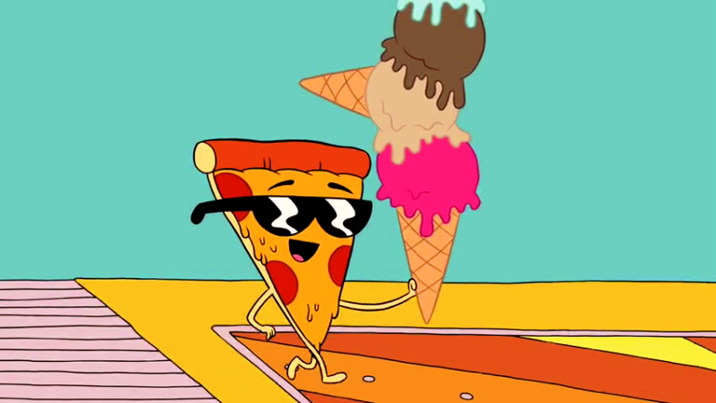Pizza Steve Holding Icecream - Pizza And Ice Cream, Transparent background PNG HD thumbnail