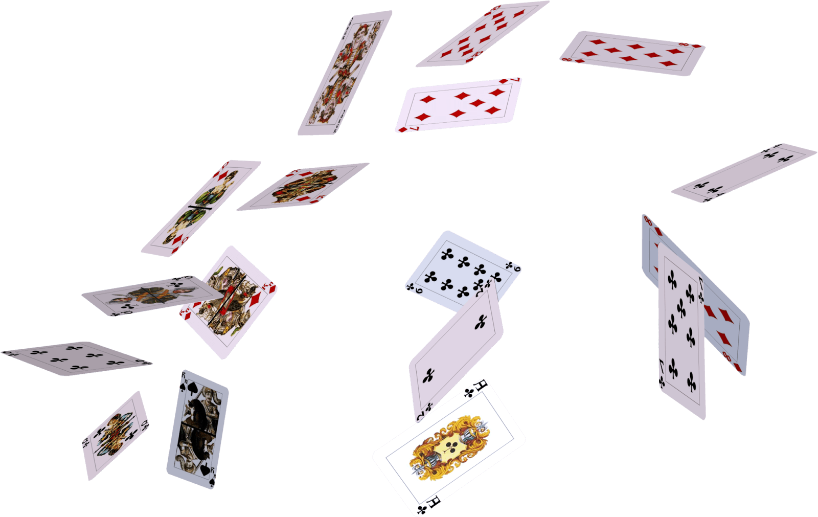 Download Png Image   Flying Cards Png 375 - Playing Cards, Transparent background PNG HD thumbnail