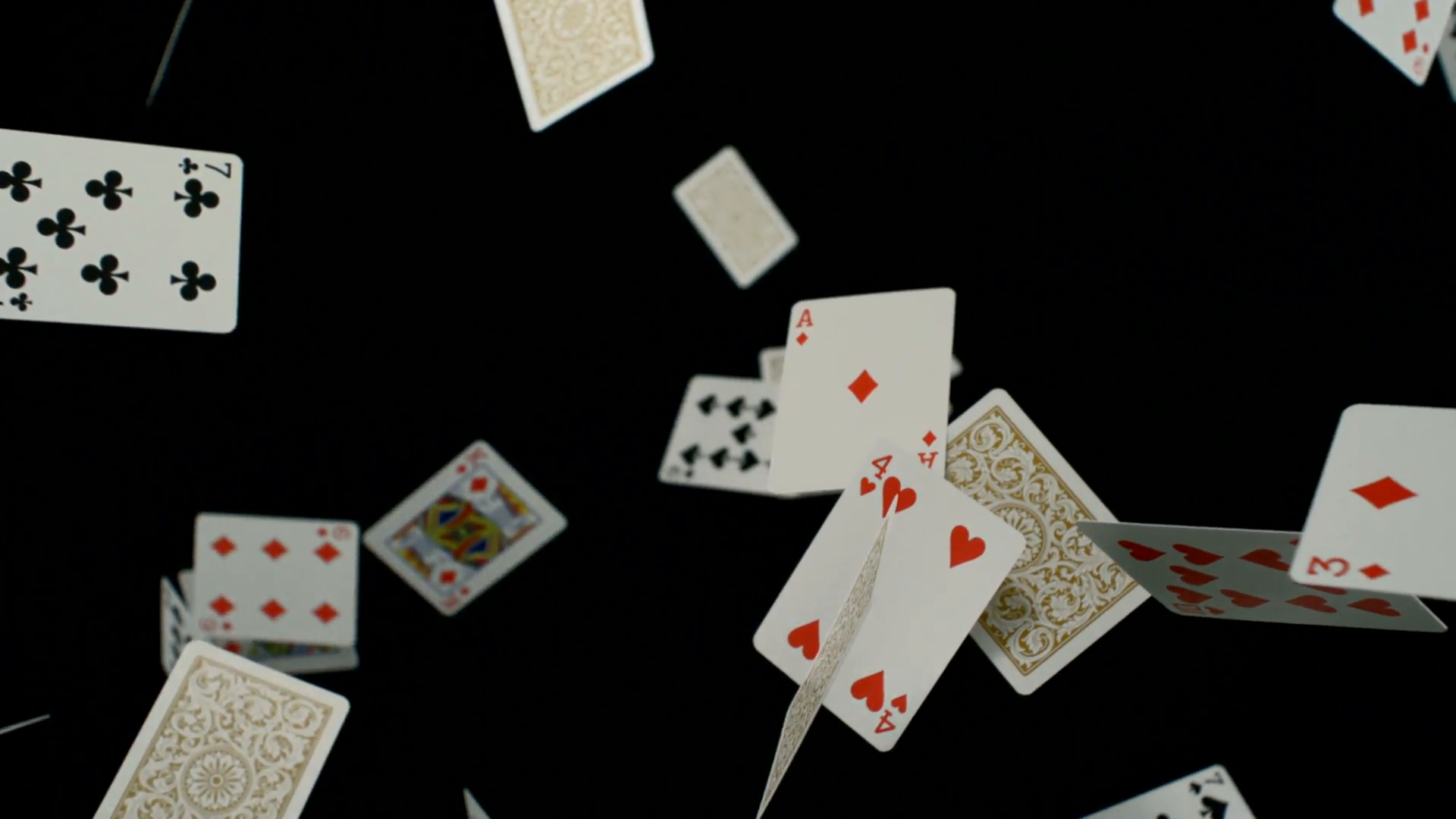 Playing Cards Falling On Black Background, Slow Motion Stock Video Footage   Videoblocks - Playing Cards, Transparent background PNG HD thumbnail