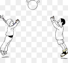 Ball Game Play Catch Clip Art   Children Playing - Playing Catch, Transparent background PNG HD thumbnail