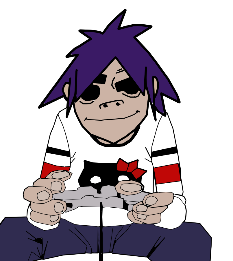 2D Of Gorillaz Playing Video Games By Fanaruto123 Hdpng.com  - Playing Video Games, Transparent background PNG HD thumbnail