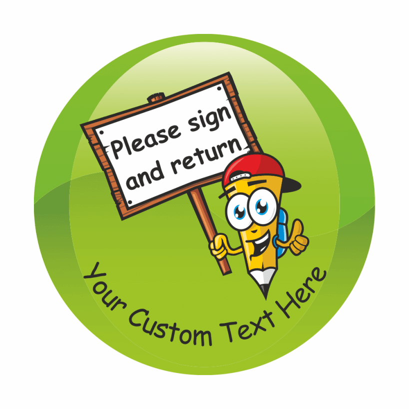 Sign And Return Stickers - Please Sign And Return, Transparent background PNG HD thumbnail