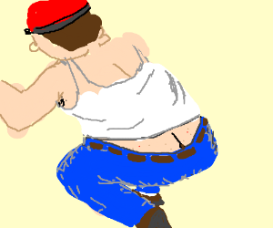 A cartoon plumberu0027s butt 
