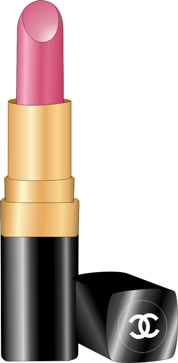 Lipstick eyebrow brush vector