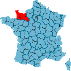 Carte Localisation Région France Basse Normandie.png - Carte De France, Transparent background PNG HD thumbnail
