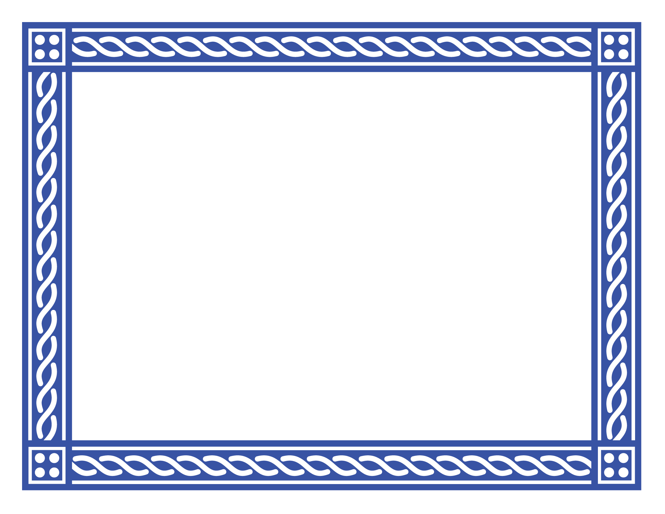 Png Certificate Borders Free - Certificate Border 2 Blue Png.png (2200×1700), Transparent background PNG HD thumbnail