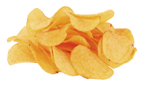Two Potato Chips with Paprika