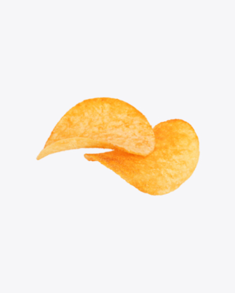 Two Potato Chips With Paprika - Chips, Transparent background PNG HD thumbnail