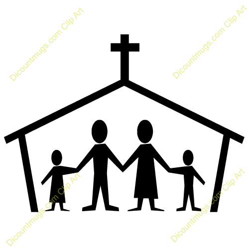 In A Church Clip Art - Church Family, Transparent background PNG HD thumbnail