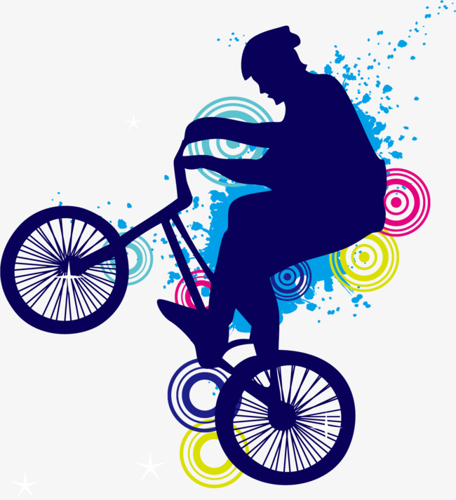 Cool Do Ciclismo., Do Ciclismo., A Cor, A Silhueta Png Grátis E Vetor - Ciclismo, Transparent background PNG HD thumbnail