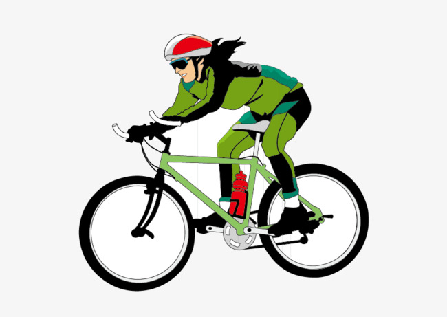 Figura De Dibujos Animados De Ciclismo, El Hombre, Ciclo, Verde Png Y Vector - Ciclismo, Transparent background PNG HD thumbnail