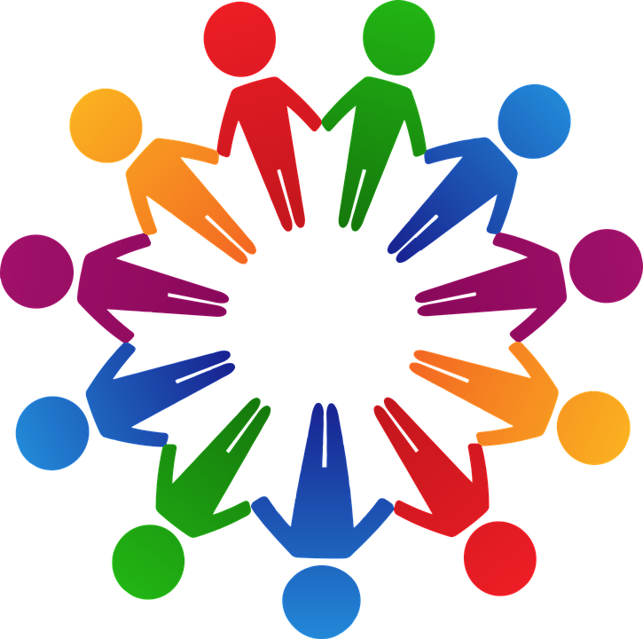 Circle Colorful Cooperation Holding Hands Human - Circle Of Hands, Transparent background PNG HD thumbnail