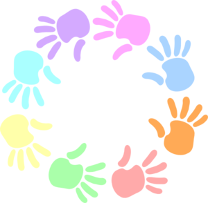 Colorful Circle Of Hands Clip Art - Circle Of Hands, Transparent background PNG HD thumbnail