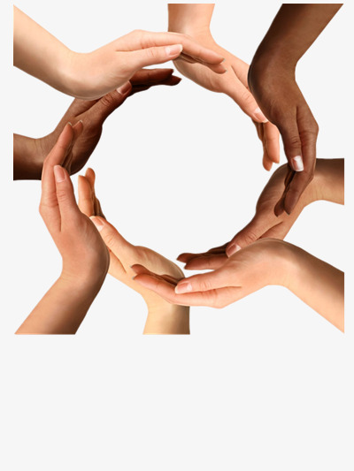 Different Colored Hands In A Circle, Surround, Unity, Harmonious Png And Psd - Circle Of Hands, Transparent background PNG HD thumbnail