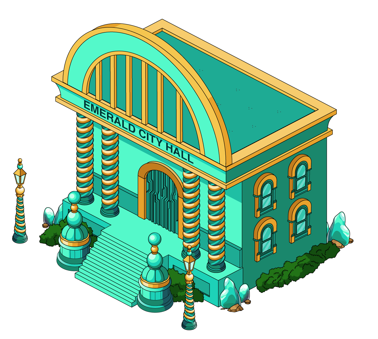 Fg Building Wiz Emerald City Hall.png - City Hall, Transparent background PNG HD thumbnail