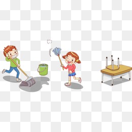 Cartoon Student, Cleaning The Classroom Students Clean The Classroom Students, Cartoon Student, Cartoon - Cleaning Classroom, Transparent background PNG HD thumbnail