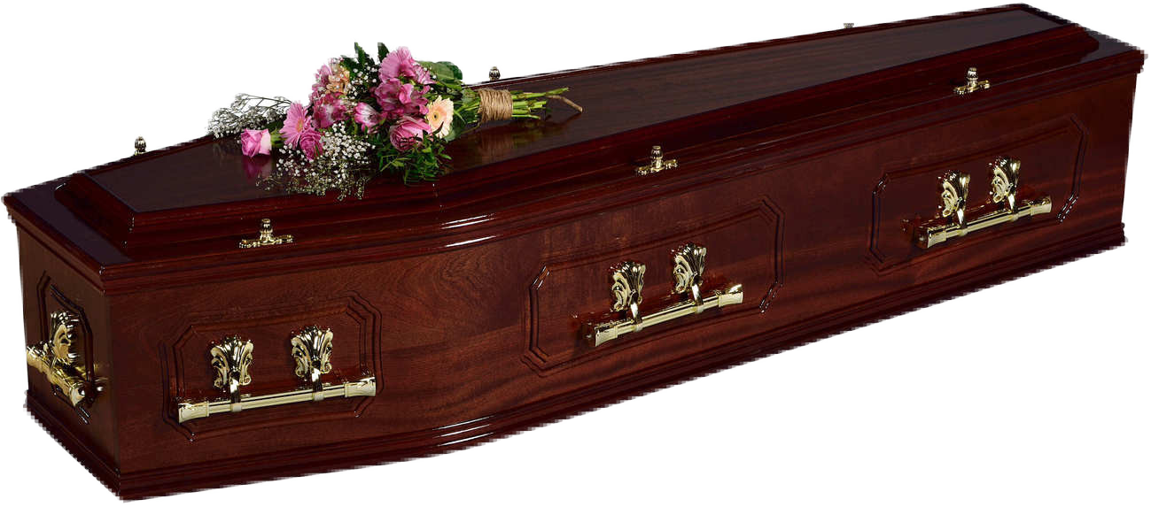 Pitminstermahoganycoffin_Burned Crescent Funeral Coffin Range | Crescent Funeral Services - Coffin, Transparent background PNG HD thumbnail