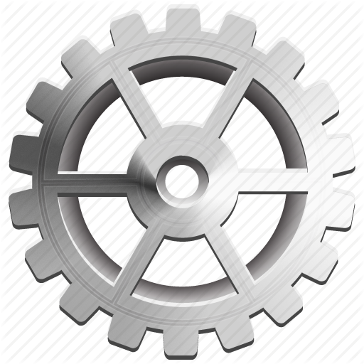 Cog, Gear, Industrial, Metallic, Spokes, Sprocket, Wheel Icon - Cogs Gears, Transparent background PNG HD thumbnail