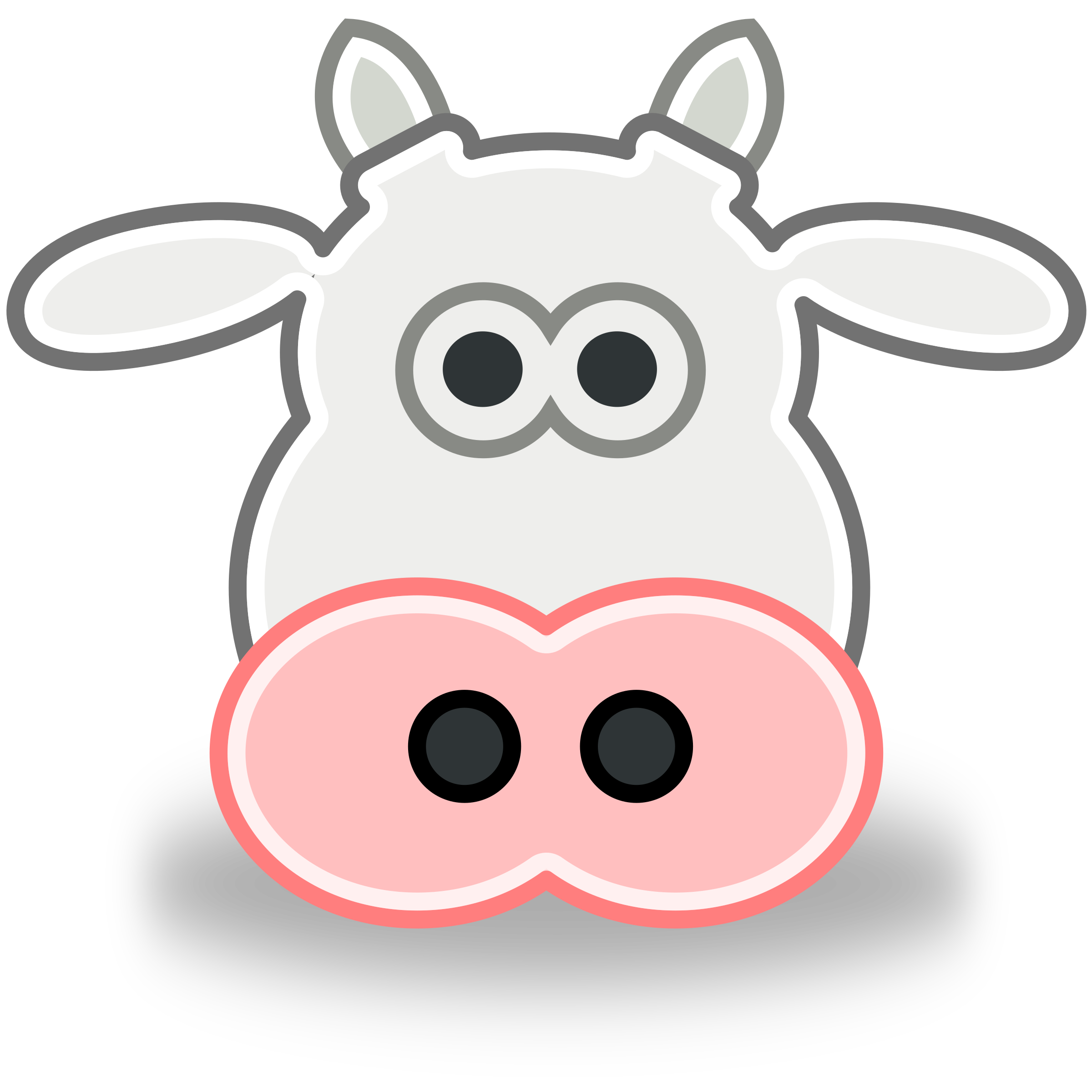 Big Image (Png) - Cow Head, Transparent background PNG HD thumbnail