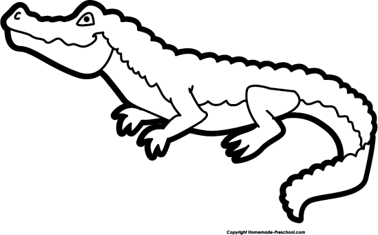 Png Crocodile Black And White - Alligator Clipart 4   Cliparting Intended For Crocodile Clipart Black And White 6547, Transparent background PNG HD thumbnail
