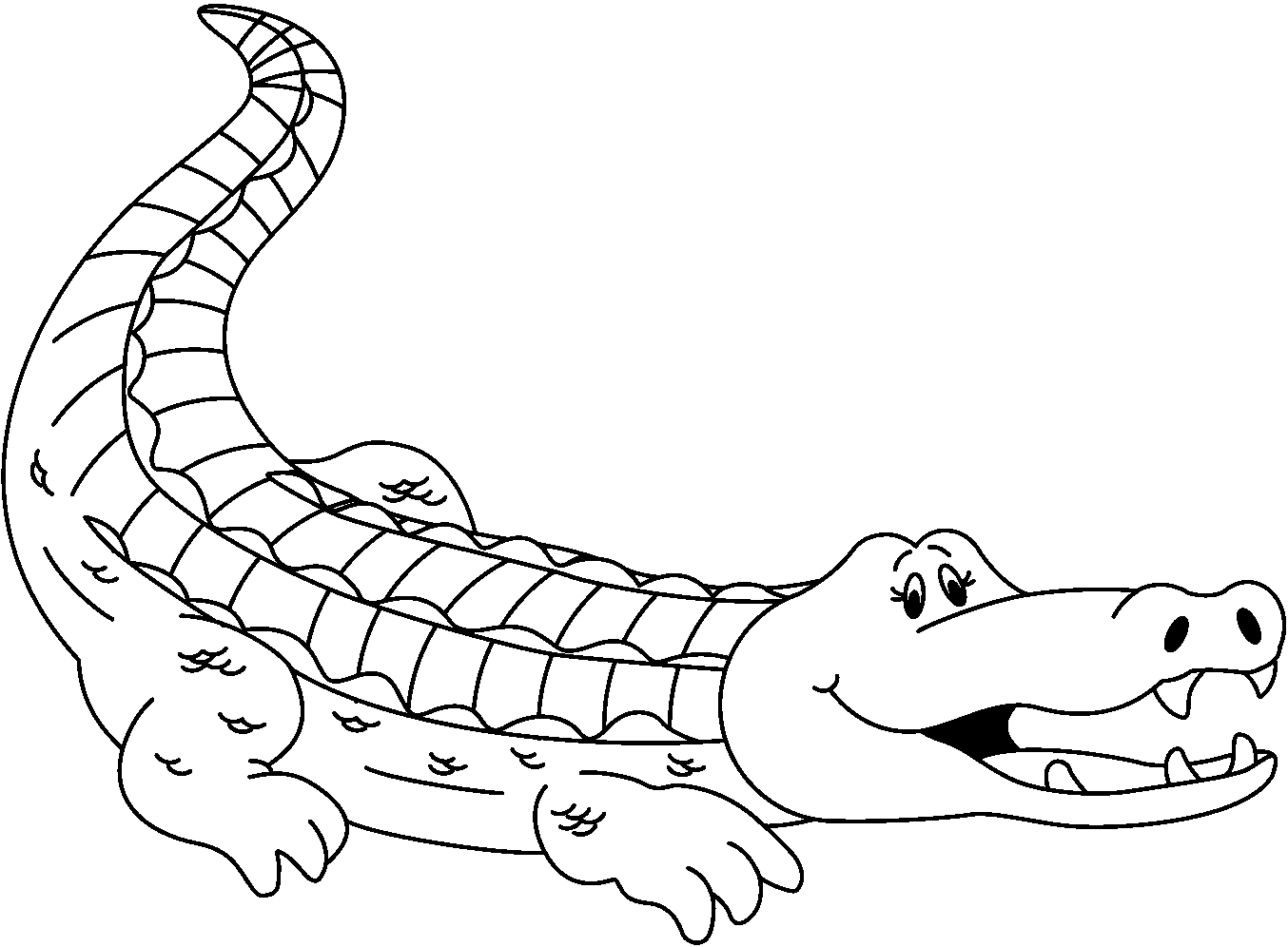 Png Crocodile Black And White - Alligator Cliparts, Transparent background PNG HD thumbnail