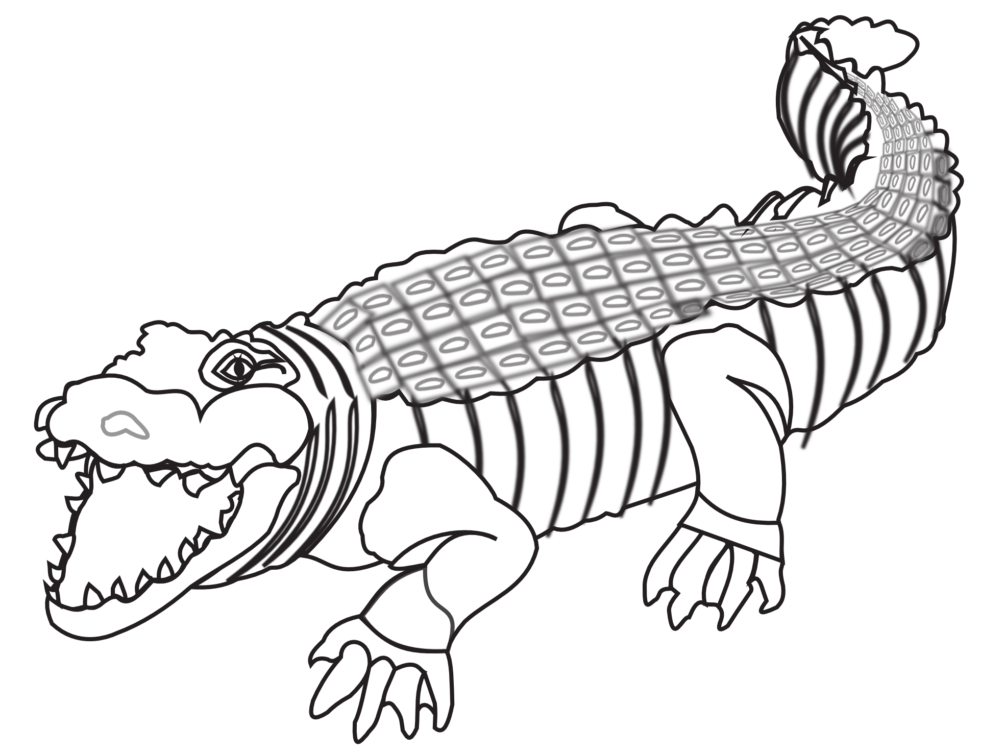 Png Crocodile Black And White - Card Crocodile Coloring Book, Transparent background PNG HD thumbnail