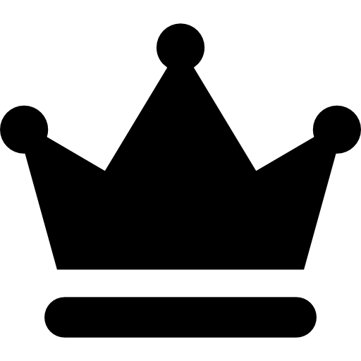 Symbol, Crown, Royal, Crowns, Black, Royal Crown, Royalty, Shape, Interface And Video, Shapes Icon - Crown Black And White, Transparent background PNG HD thumbnail