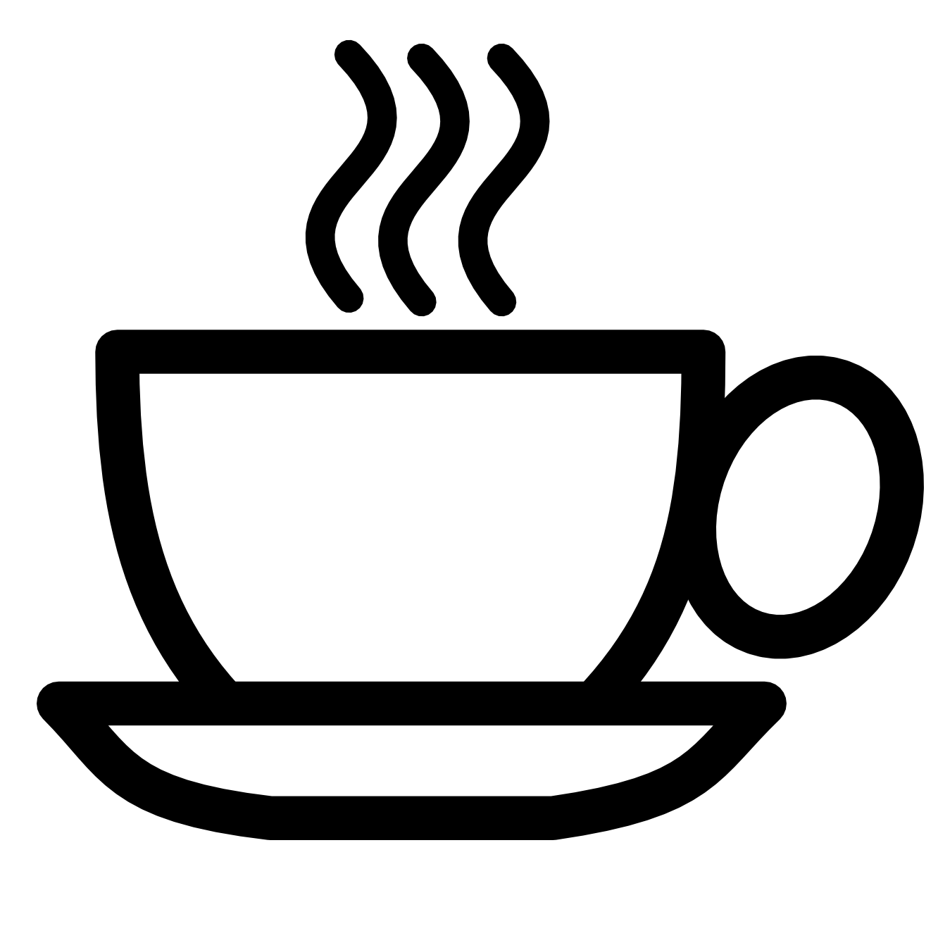 Coffee Clipart Black And White #2 - Cup Black And White, Transparent background PNG HD thumbnail