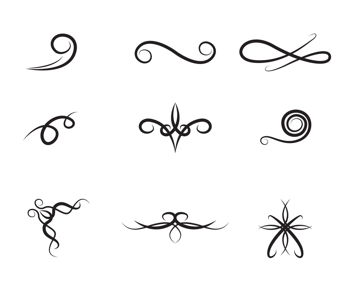 Feminime Curlicues Vector - Curlicues, Transparent background PNG HD thumbnail