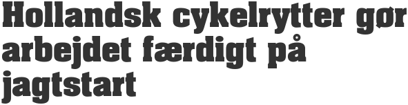 Dansk cykelrytter får fjerne