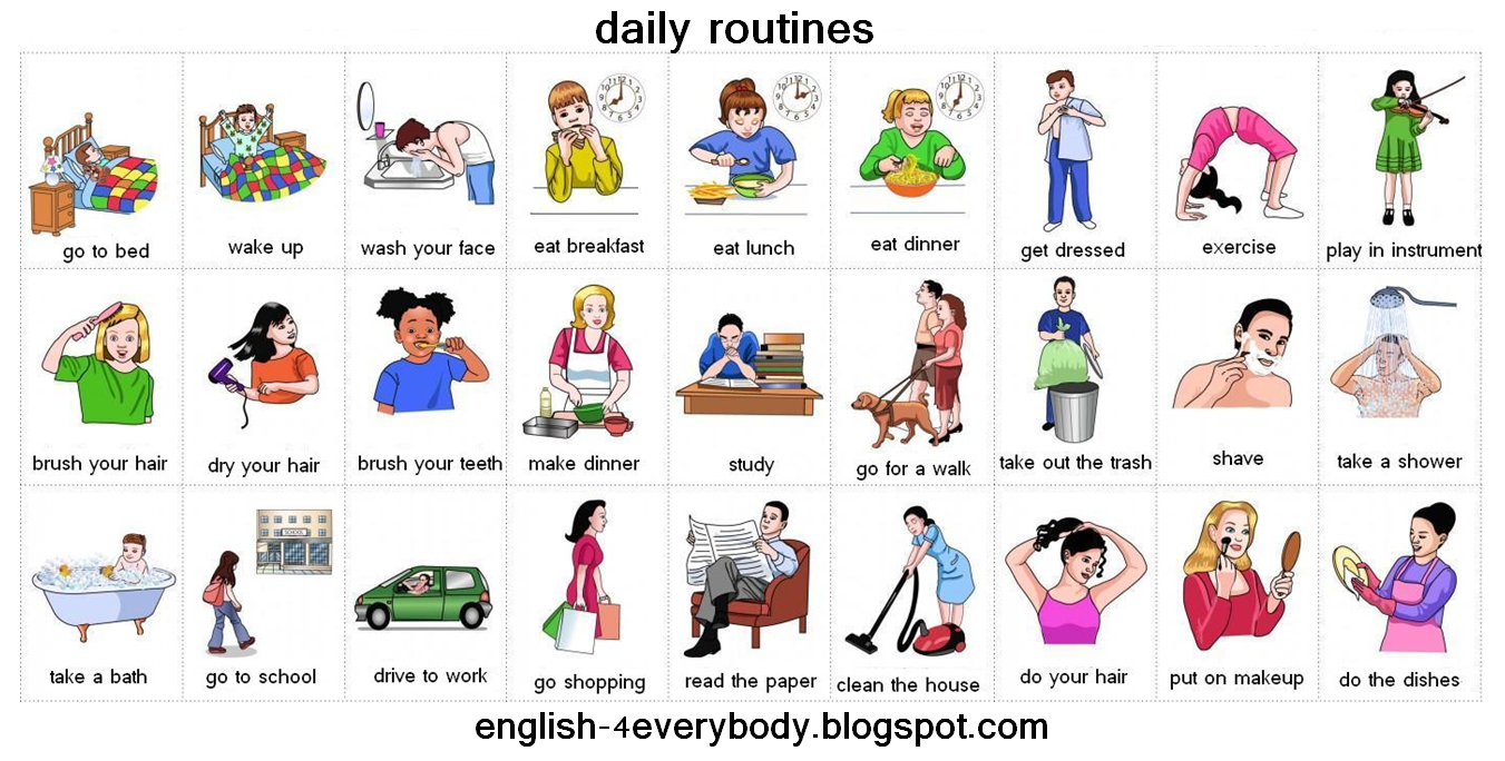 Daily Routines Worksheet for 