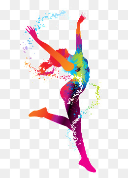 Youthful Silhouette Dancing Girl Watercolor, Youth, Flying, Vitality Png And Vector - Dancing Pictures, Transparent background PNG HD thumbnail